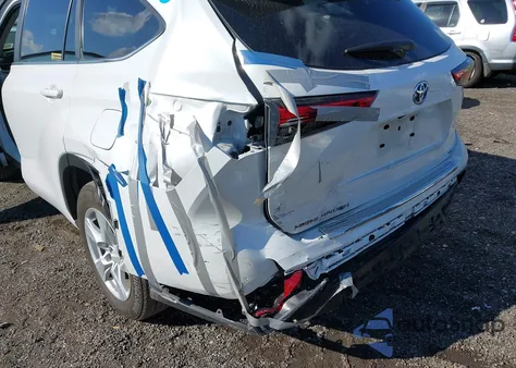 2023 Toyota Highlander Hybrid Le из США, поврежденный, VIN 5TDZARAH5PS020927